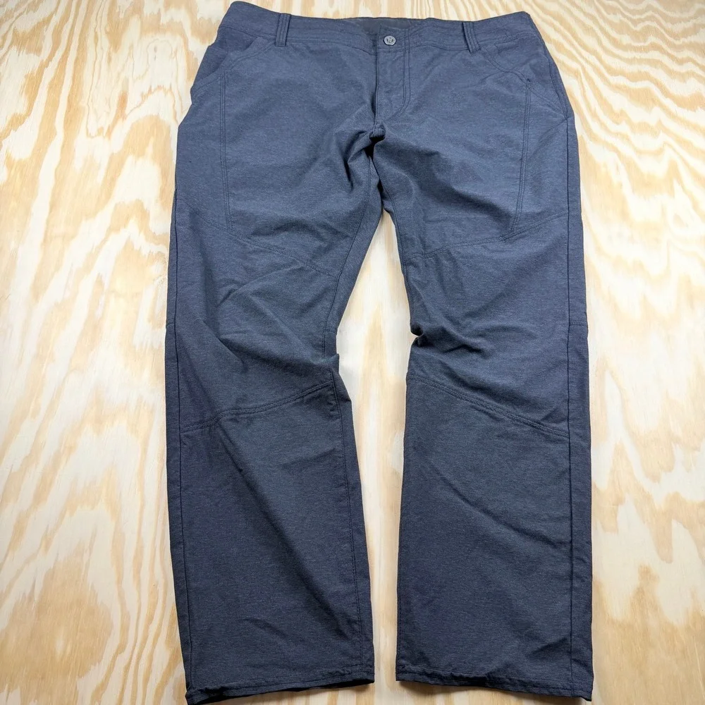 Kuhl Resistor Chino Pants Men 38x30 Charcoal Gray Stretch Hiking Outdoor Trouser